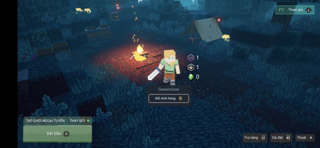 Minecraft Dungeons iphone việt hóa